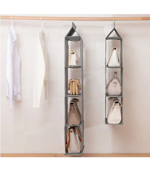 zq Free Shipping Hanging Storage Bag Wardrobe Three-Dimensional Hanging Leather Bag Finishing Fabric Dustproof Storage Rack