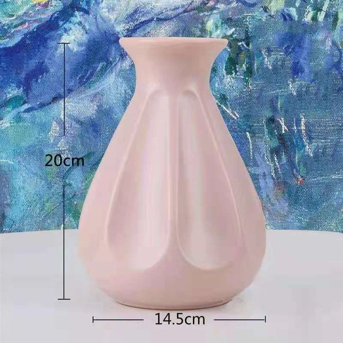 Nordic Style Creative Plastic Vase, Falling Resistant, Office, Home, Flower Arrangement Decoration, Dry Flower Vase