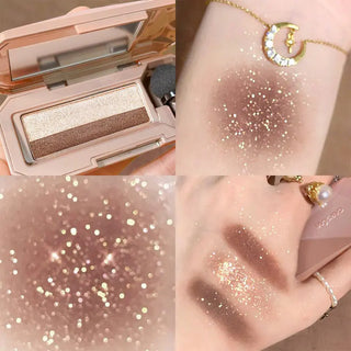 TT CARSLAN Lazy Eye Shadow Plate Ins Super Popular Summer 2021 New Double Earth Color Stick Niche Brand Makeup