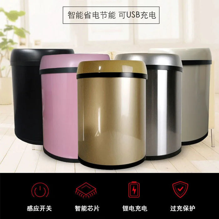 Touchless Intelligent Automatic Induction Motion Sensor Kitchen Trash Can Wide Opening Sensor Eco-friendly Car Garbage Waste Bin