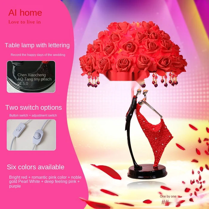 TT Wedding Creative Table Lamp Romantic Wedding Long Life Lamp Bride Dowry Wedding Room Decoration Decoration Internet Celebrity