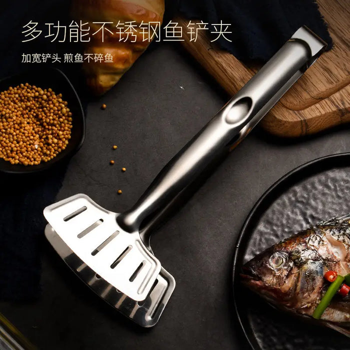 Stainless Steel Steak Shovel Fried Fish Artifact Kitchen Supplies Non Stick Pan Shovel Turned Fish Clip Steak Clip Pancake Tool