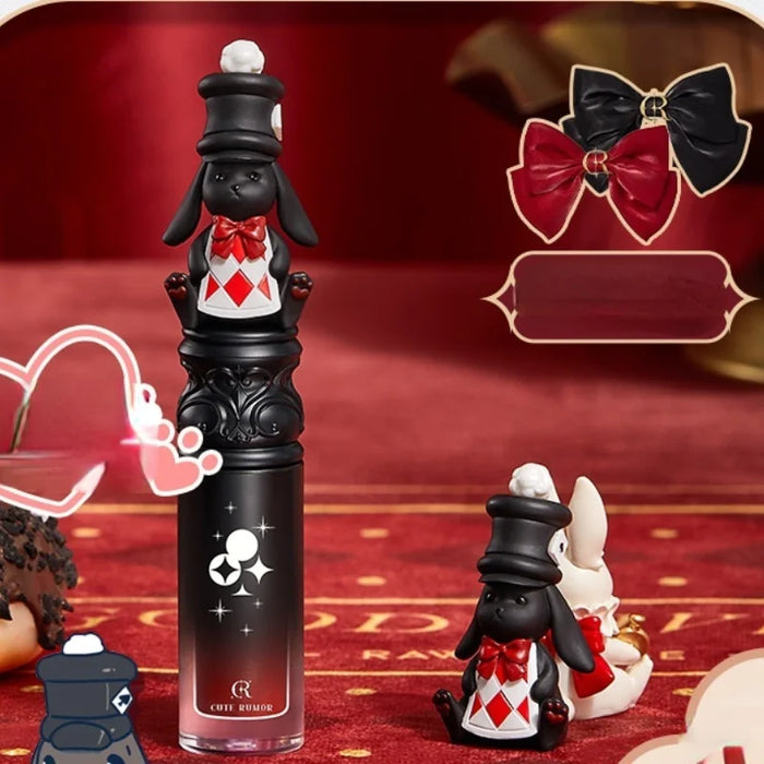 TT Black Rabbit Cute Story Qijing Tea Party Velvet Lip Lacquer Lipstick Matte Soft Mist Color Moisturizing