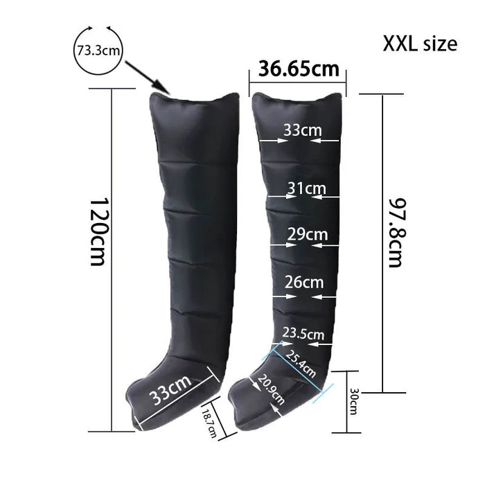 XXL Size Full Set Air Compression Leg Massage Pressotheray Recovery Boot Sequential Compression Device Blood Circulation Machine