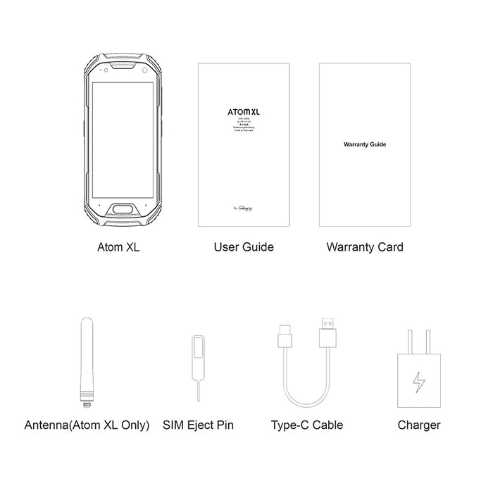 Unihertz Atom XL The Smallest DMR Walkie-Talkie Rugged Smartphone Android 11 Unlocked 6GB+128GB 48 MP Camera 4300mAh