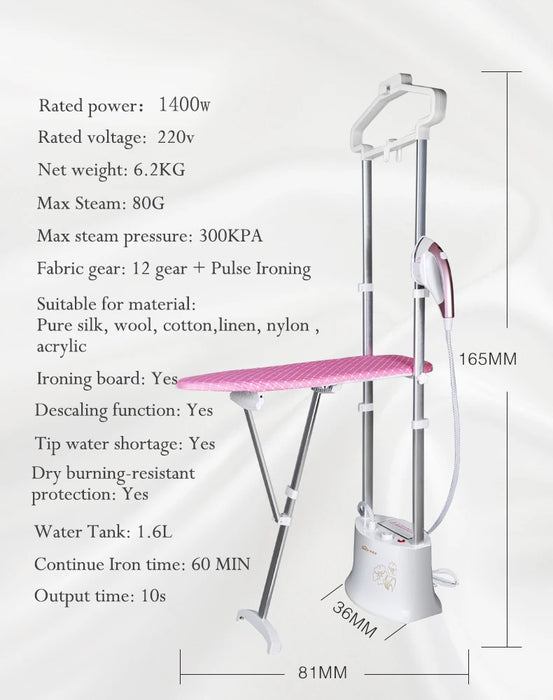 Household Steam Iron Garment Steamer 1.6L Handheld Clothes Steamer Vertical Ironing Machine Steam Generator