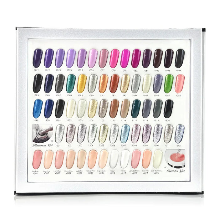 VENALISA False Nail Tips Color Board Nail Art Acrylic Nail Gel Polish Color Chart Palette Display Card Nail Polish Swatch