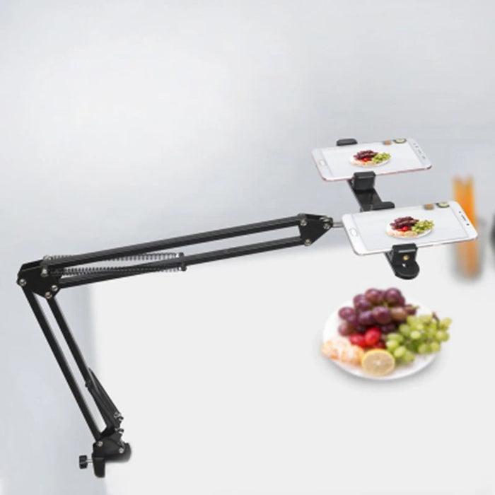 Photo Shooting Studio Selfie Arm Stand Mounting Bracket Adjustable Table Suspension Clip Holder Live Phone Photography