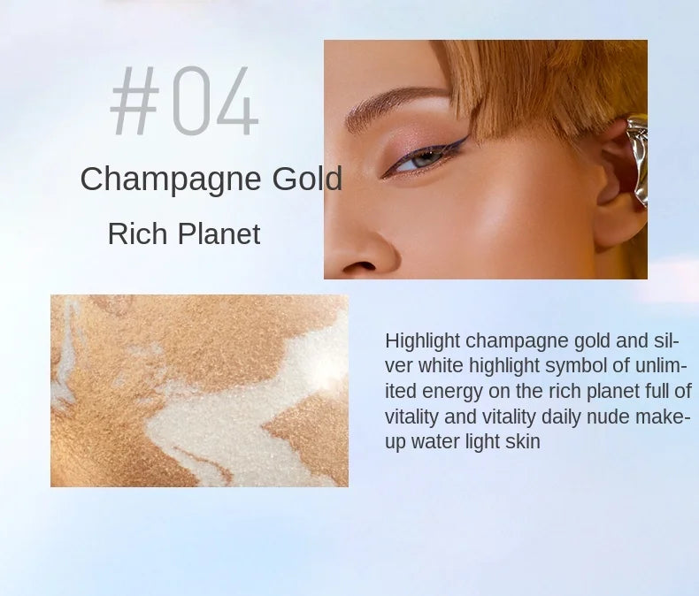 zq  Stars High Light Contour Compact Brightening Pearlescent Mashed Potatoes Planet High Light Diamond Flash Powder