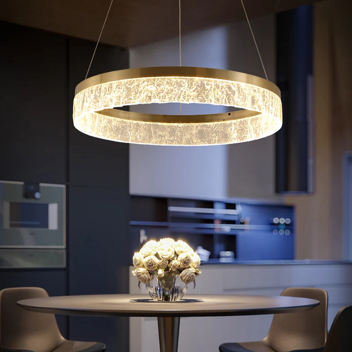 JMZM Modern Simple Pendant Light Luxury Round Indoor Lamp Golden Hanging Light For Living Room Restaurant Bedroom Kitchen Villa