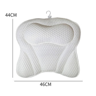 White Butterfly Bath Pillow Breathable Bathroom Cushion Accersories for Home Bathroom Accessories with Suction Cups