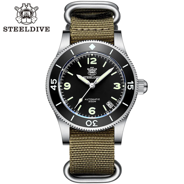 Steeldive SD1952 NH35 Automatic Movement 300m Waterproof Stainless Steel Case 30ATM Dive Mens Dive WristWatch Automatic