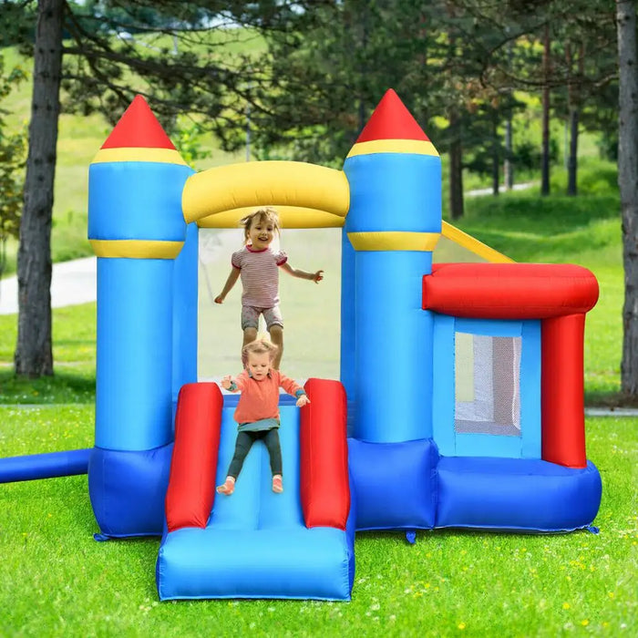 Inflatable Bounce House Castle Slide Bouncer Kids Basketball Hoop Without Blower