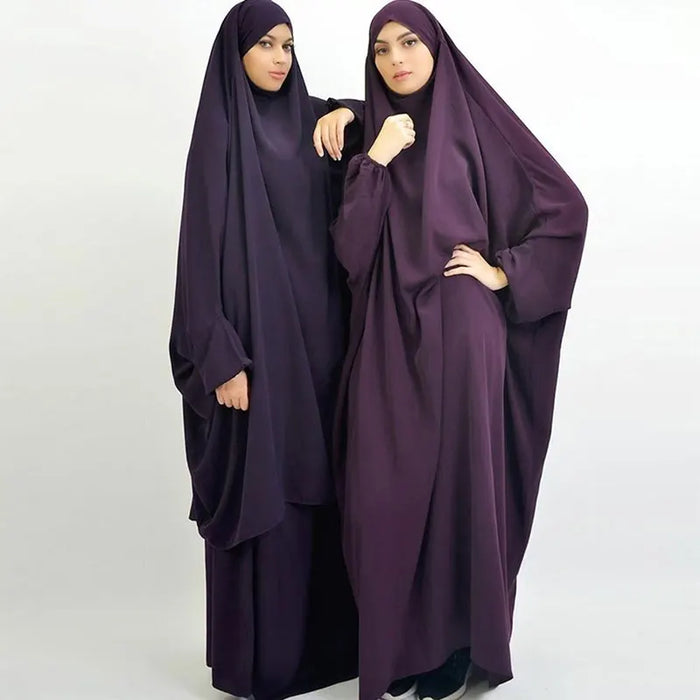 One Piece Prayer Garment Ramadan Muslim Women Jilbabs Hooded Abaya Full Cover Hijab Long Dress Niqab Islamic Dubai Modest Robe