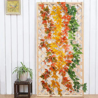 180cm Artificial Plastic Plants Ivy Maple leaf garland tree Fake Autumn leaves Rattan Hanging Vines for Wedding Home Wall Decor