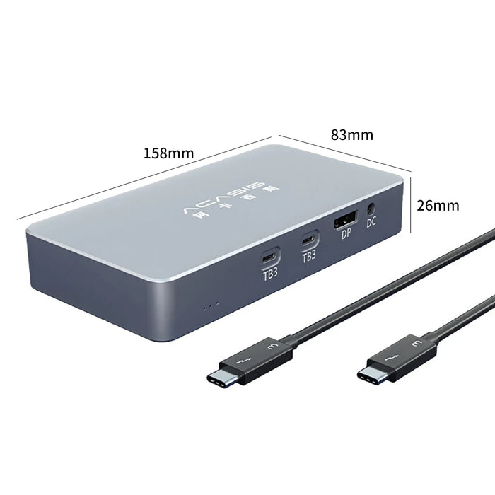 Acasis M.2 2/4-Bay Enclosure Docking Station Type C to USB3.0 TB3 Hard Disk Box External for NVME PCI-E M-Key/B+M Key 2280 SSD