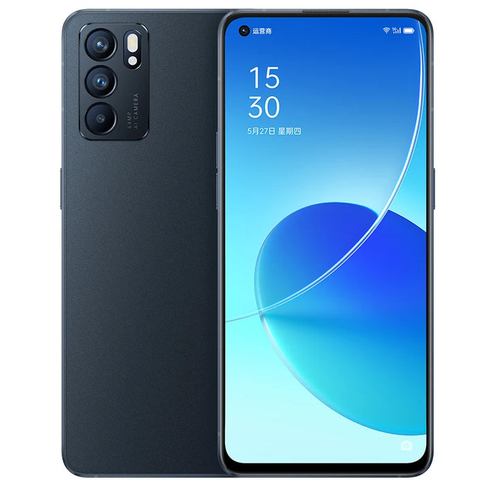 DHL Fast Delivery Oppo Reno 6 5G Android Phone Dimensity 900 Octa Core 65W Charger 6.43" 90HZ 64.0MP Face ID Screen Fingerprint