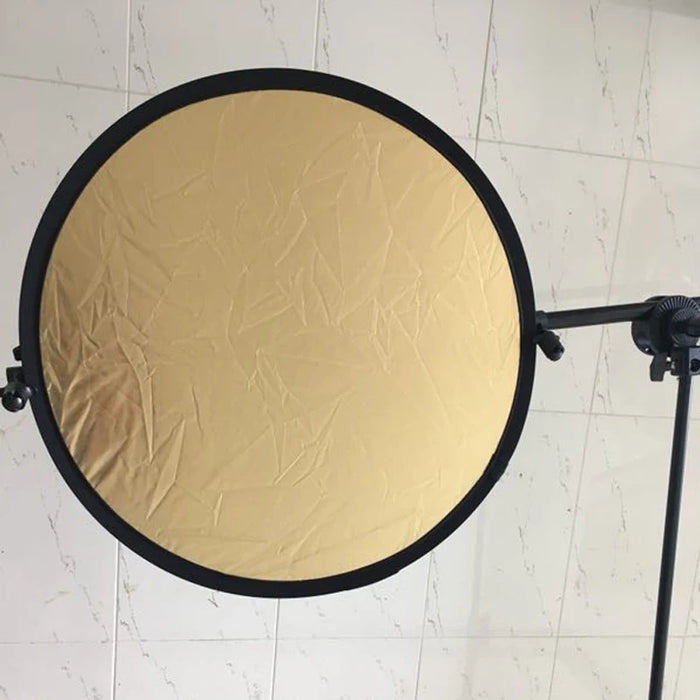 23'' 60CM 2 in 1 Reflector Round Flash Photography Studio Collapsible Refletor Light Disc Silver Gold Reflector