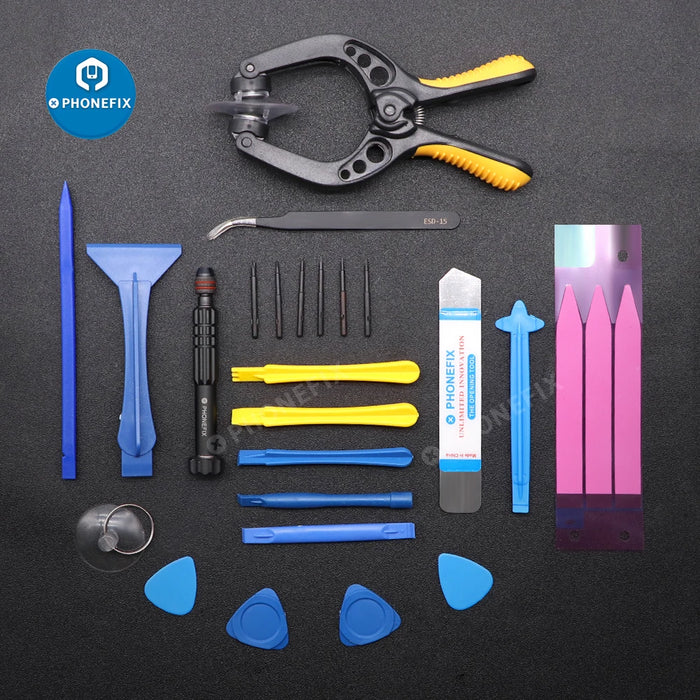 Professional Mobile Phone Screen Opening Repair Set Screwdriver Pry Suction Cup Insulation Pad Disassemble Tool for iPhone 12 13