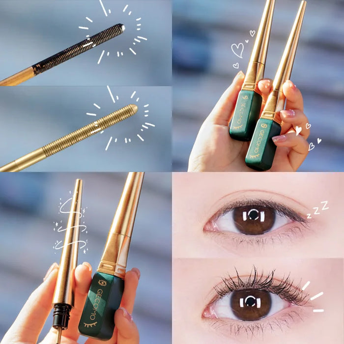 TT Mascara Metal Fine Bruch Head Waterproof Not Smudge Long Curling Lengthened Encryption Smear-Proof Makeup Lasting