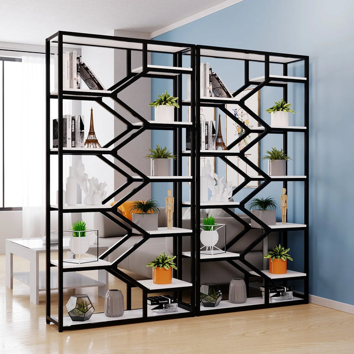 TT Partition Storage Rack Office Floor Bookshelf Modern Minimalist Living Room Wrought Iron Display Storage Screen Cabinet