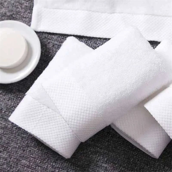 New 40X80CM White Pure Cotton Towel Adult Washing Face Bath Hotel Pure Cotton Men And Women SPA Soft Absorbent Lint-Free Towels