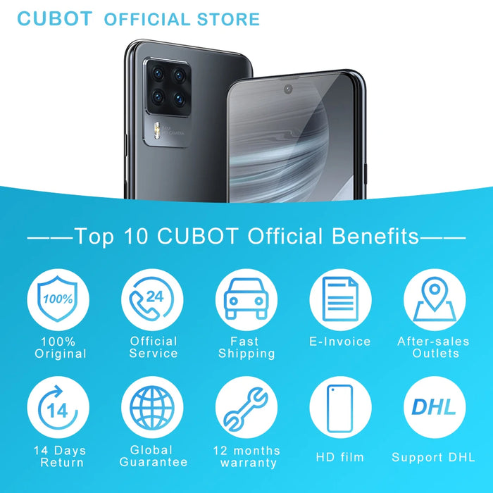 Cubot X50 8GB Smartphone NFC 64MP Quad Camera 32MP Selfie 128GB ROM 6.67"FHD+ Screen Global Version Mobile Phone 4500mAh Celular