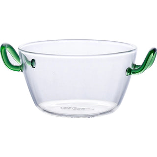 500ml Glass Salad Bowl With Handle Dessert Bowl Microwave Oven Heat-Resistant Breakfast Oats Ice Cream Household Bowls