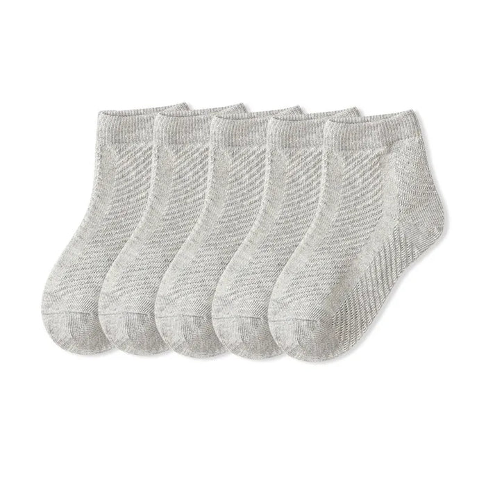 5Pairs/Lot Children Cozy Soft Solid Breathable Mesh Cotton Socks For 1-12Y Boy Girl Baby Teen Summer Kids Clothes Accessories