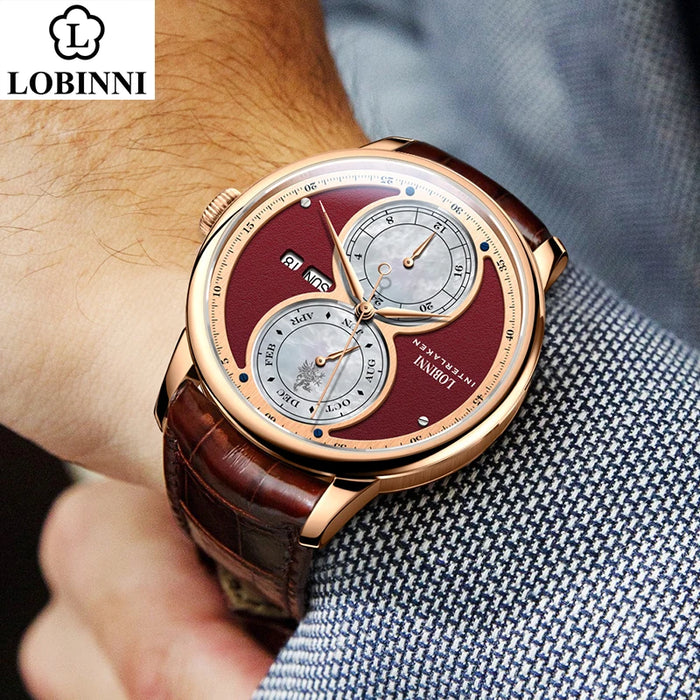 LOBINNI Reloj de los hombres automatic mechanical watch brand wrist watches luxury gift water resistant latest design wristwatch