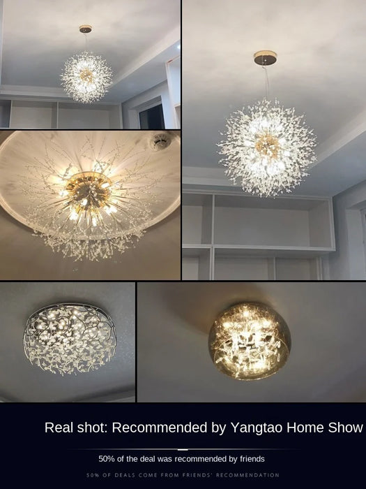 TT Light Luxury Chandelier Dining-Room Lamp Artistic Creative Personalized Lighting Bedroom Living Room Dandelion Lamps