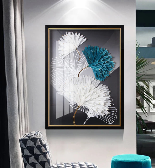 CX Simple Modern Atmospheric Creative Feather Handmade Decorative Painting