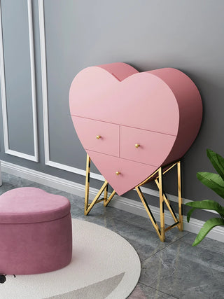 TT Multi-Functional Dresser Small Bedroom Wall-Mounted Dresser Girly Heart Makeup Table