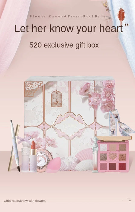 TT New Flower Know Flower God Confession Gift Box Makeup Gift Lip Lacquer Highlight Eyeshadow