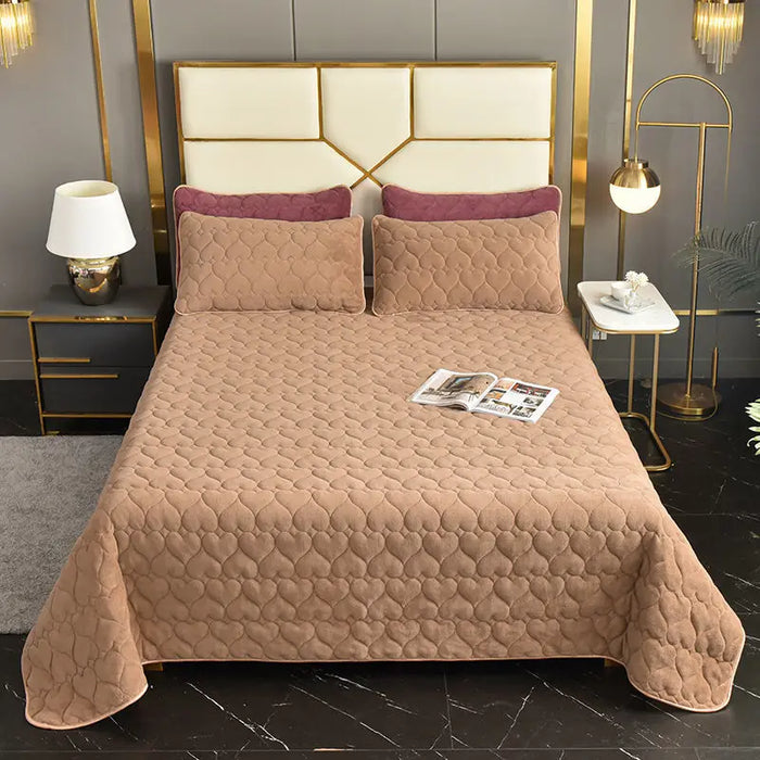 Milk Velvet Bed Cover Kang Single Crystal Velvet Tatami Cover Quilted Bedding Quilted Sheets Big Kang Blanket Household Sheets