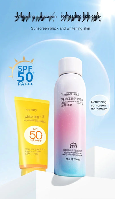 TT Whitening Sunscreen Spray SPF50 Neck Face Body Isolation UV Protection Summer Special