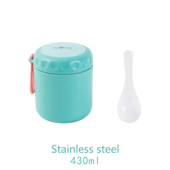 Portable Thermos Lunch Box 304 Stainless Steel Container Food Insulation Soup Cup Children Thermos Sealed Leak-proof Lunch Box