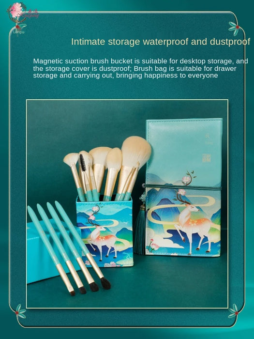 Cy Shangxinlian Famous Makeup Brush Gift Box 14 Animal Hair Professional Brush Pack Free Shipping