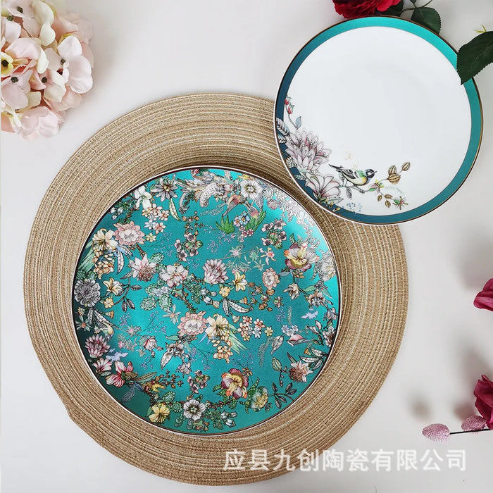 Bone china 62 piece tableware set household bowl plate fish plate  soup pot toothpick bucket tableware company New Year gift