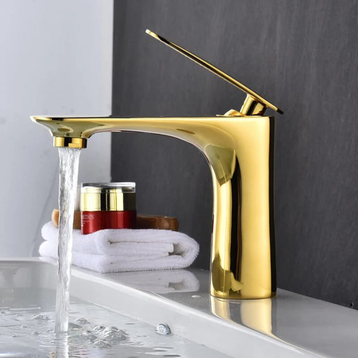 BECOLA Basin Faucets Red Black White Mixer Hot&Cold Brass Wash Tap Gold Bathroom Water Crane Faucet BR-2018A02