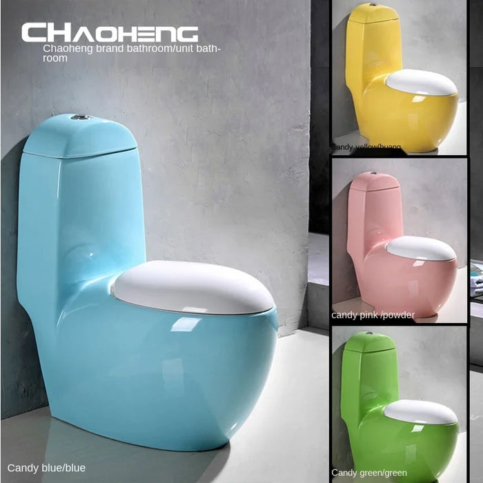 TT Color Siphon Creative Personality round Egg Blue Green Pink Toilet Bowl Household