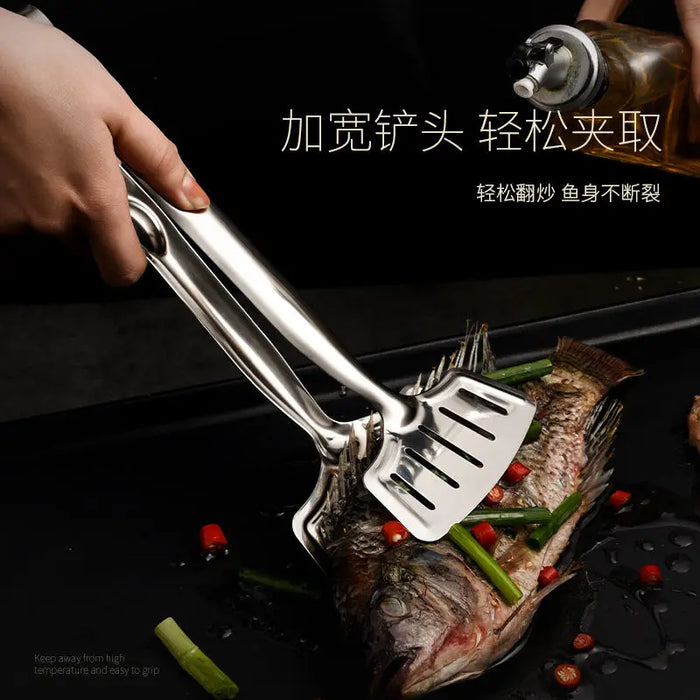 Stainless Steel Steak Shovel Fried Fish Artifact Kitchen Supplies Non Stick Pan Shovel Turned Fish Clip Steak Clip Pancake Tool