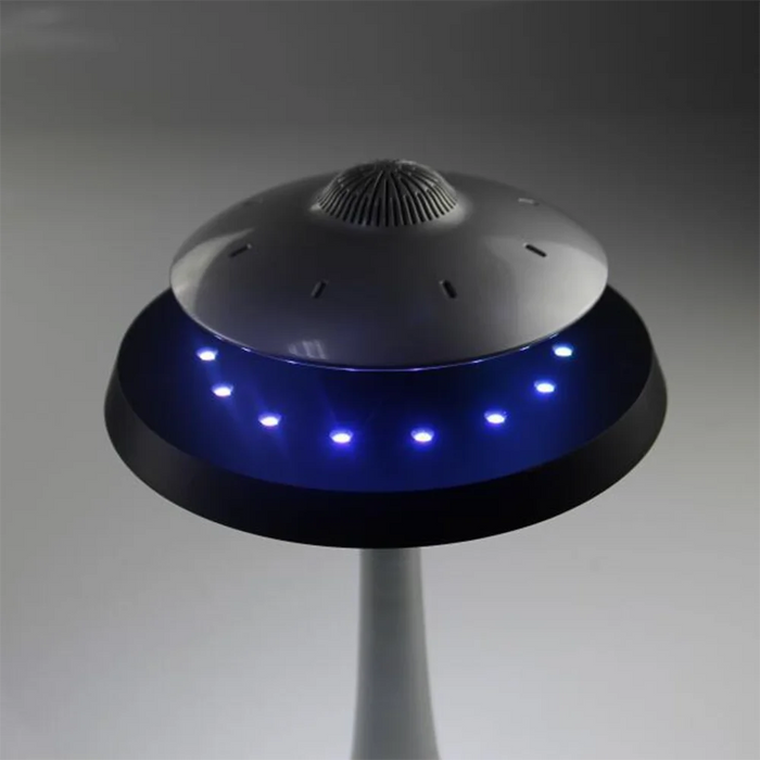 Smart Wireless Creative 3D Surround Sound Magnetic Levitation Wireless Charging Bluetooth Speaker LED Desktop UFO Table Lamp