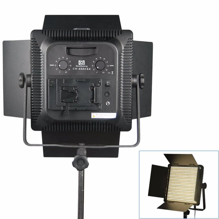 Nanguang CN-600CSA LED Studio Light High CRI Bi-color Led Video Light with V-Lock Ra95+ CRI 95+ for Studio/Video