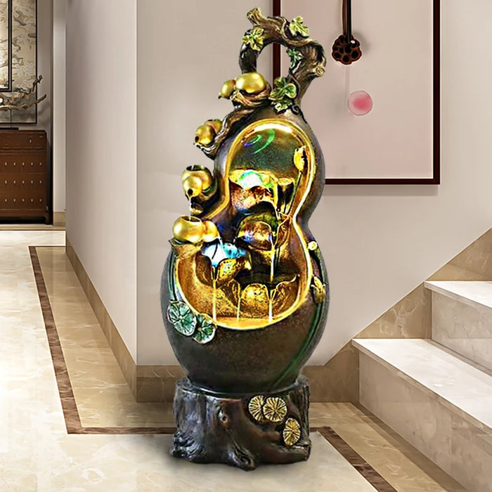 TT Gourd Water Fountain Living Room Home Humidifier Office Landscape Indoor Courtyard Decoration Floor