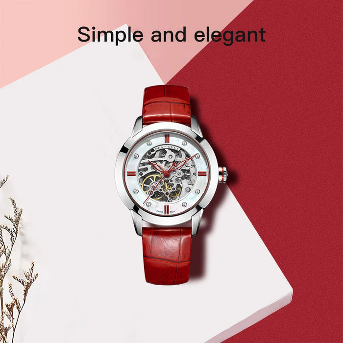 Seagull Automatic Mechanical Women's Watch Temperament Hollow Fashion Business Watch Lady Waterproof Relogio Masculino 1029