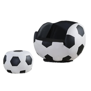 Cy Single Sofa Creative Small Sofa Recliner Football Sofa Matching Foot Bench Shoe Changing Stool