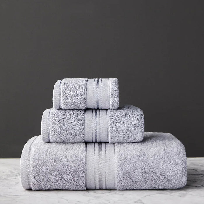 New Egyptian Cotton Towel Bath Towel Sets Solid Color Thicken Bathroom Towels Set Soft Comfortable