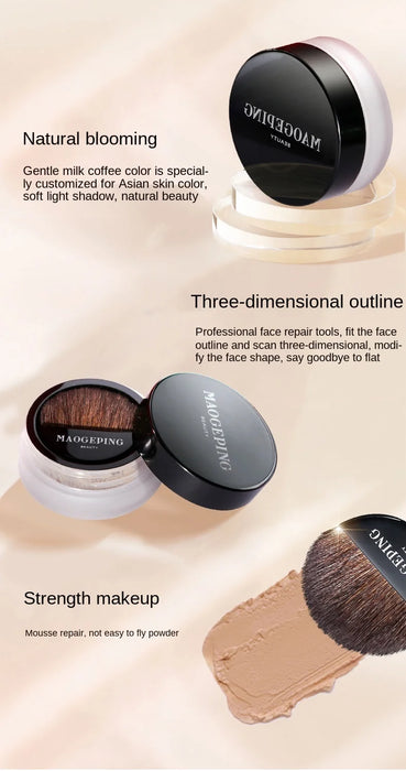 TT Maogeping Soft Light Face Collection Powder Hairline Headline Powder Novice Face Slimming Contour Compact Side Shadow Nose