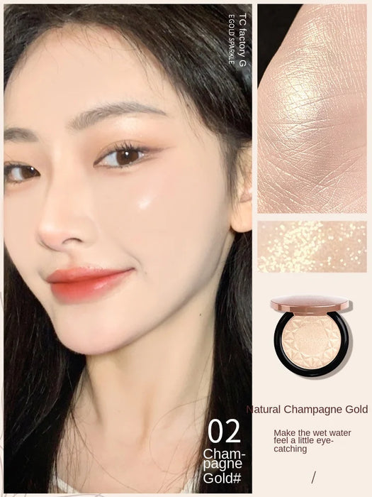 TT CARSLAN Highlight Contour Compact Glitter Ginger Matte Diamond Face Brightening Blush